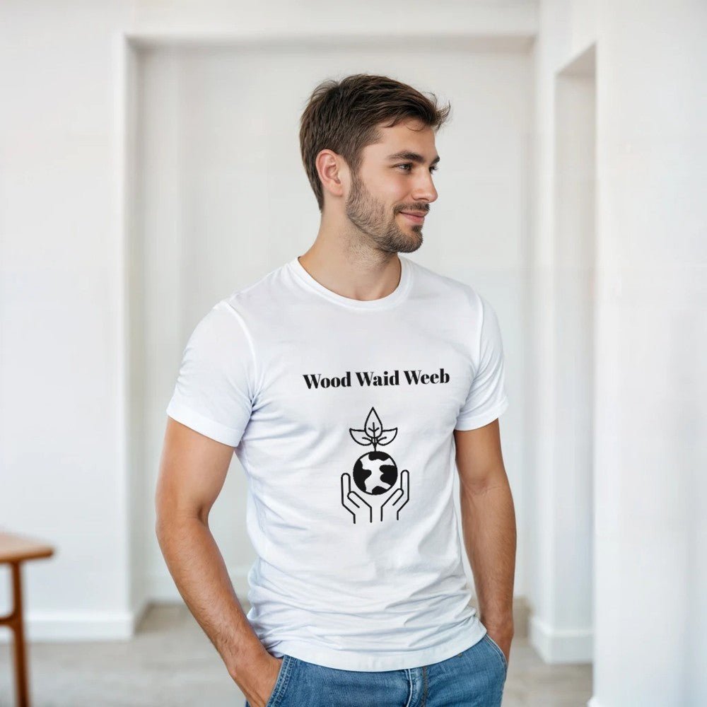 Wood Waid Weeb Minimal T-Shirt – Premium Heavyweight Cotton Tee - Kawaii Therapy Shop