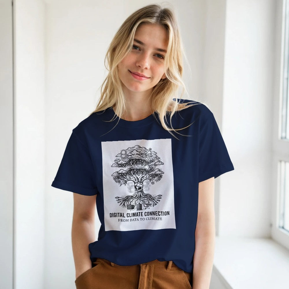 Digital Climate Connection Graphic T-Shirt - Premium Soft Cotton Tee - Kawaii Therapy Shop
