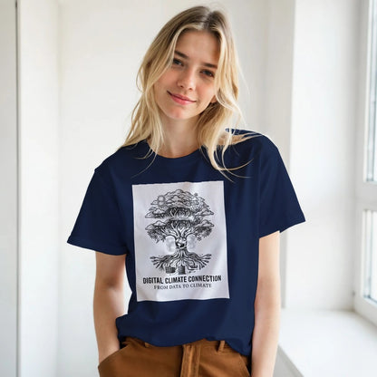 Digital Climate Connection Graphic T-Shirt - Premium Soft Cotton Tee - Kawaii Therapy Shop