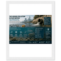 The Hidden Pollution in Our Water Poster with Wooden Magnetic Hanger - Fine Art Framed Poster - Kawaii Therapy Shop