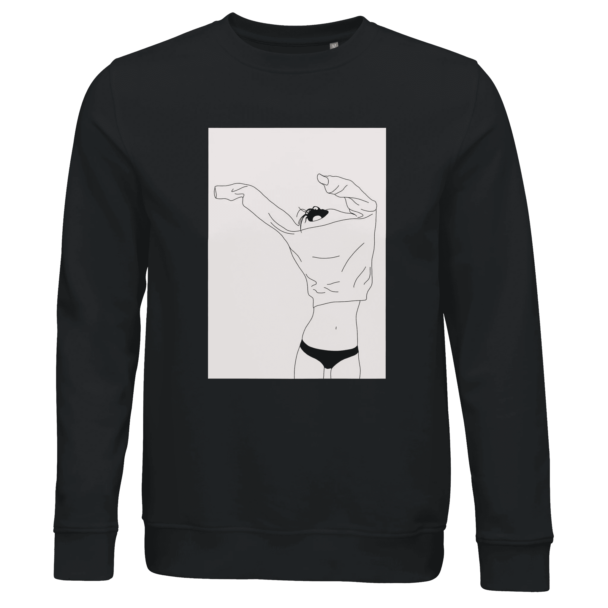 Canotta Donna Stile Minimal Cat - Cotone Morbido e Design Moderno - Organic Unisex Crewneck Sweatshirt | SOL'S Comet 03574 - Kawaii Therapy Shop