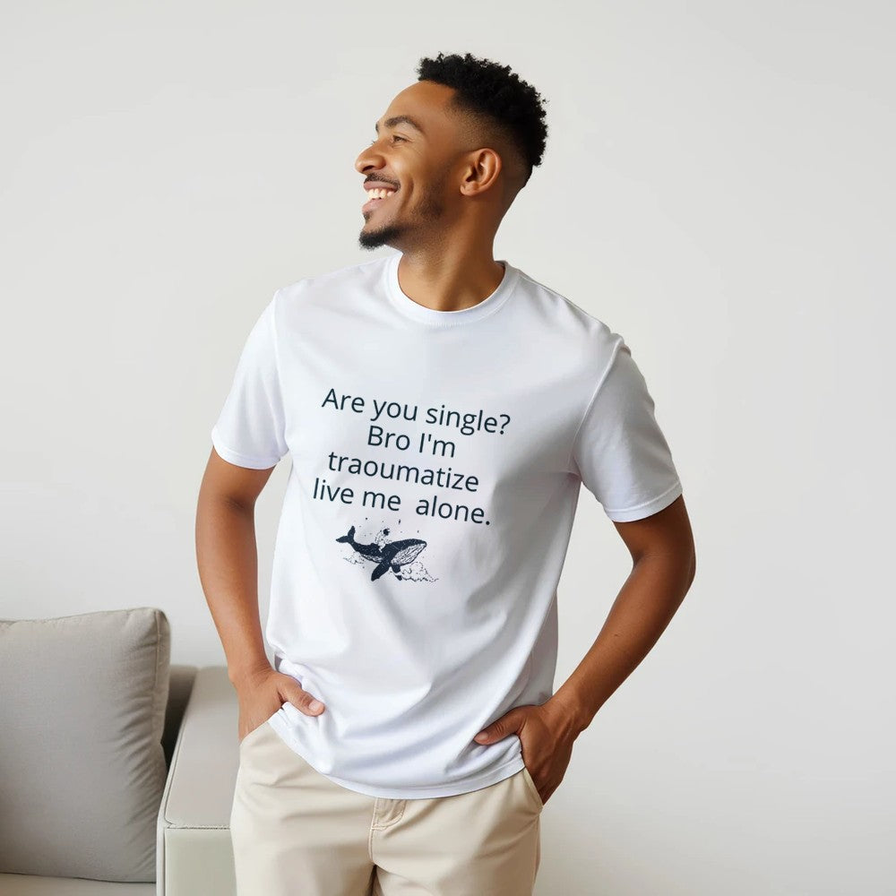 Traumatized & Single Graphic T-Shirt - Unisex Heavy Cotton Tee - Kawaii Therapy Shop