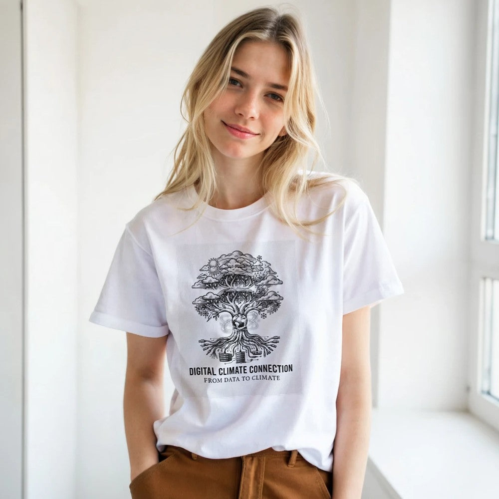 Digital Climate Connection Graphic T-Shirt - Premium Soft Cotton Tee - Kawaii Therapy Shop