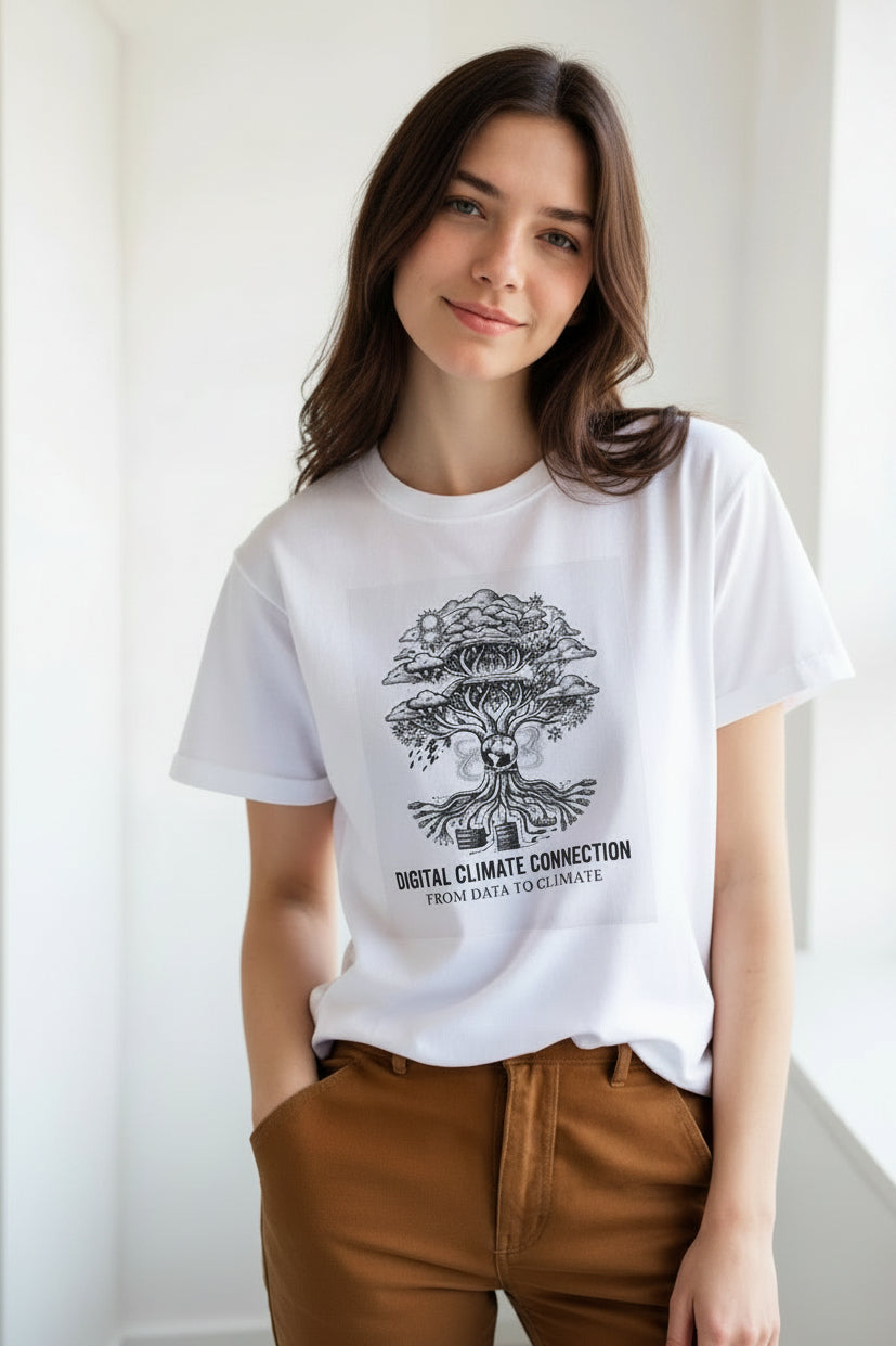 Digital Climate Connection Graphic T-Shirt - Premium Soft Cotton Tee - Kawaii Therapy Shop