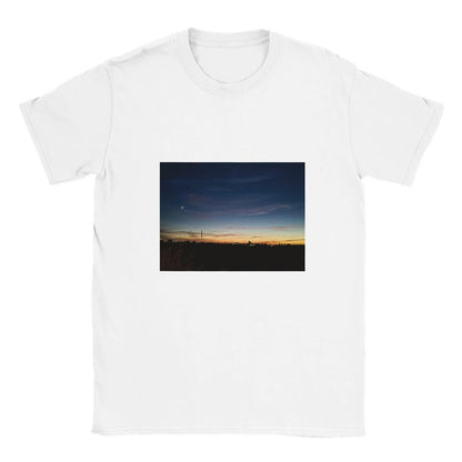Sunset Graphic Print Premium Cotton T-Shirt – Soft Crew Neck Tee - Kawaii Therapy Shop