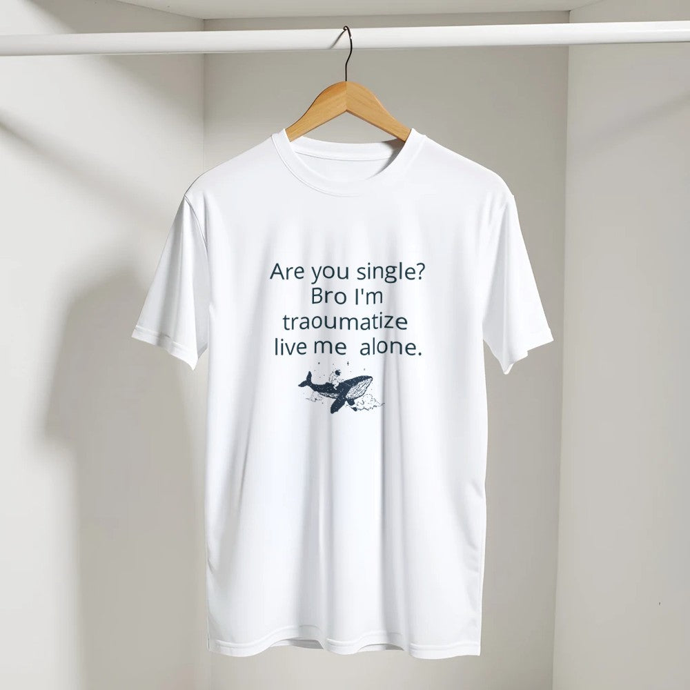 Traumatized & Single Graphic T-Shirt - Unisex Heavy Cotton Tee - Kawaii Therapy Shop