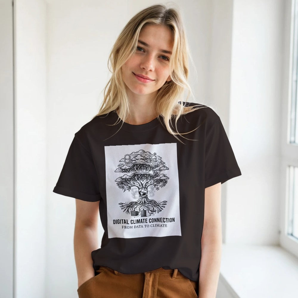 Digital Climate Connection Graphic T-Shirt - Premium Soft Cotton Tee - Kawaii Therapy Shop