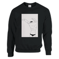 Minimalist Cat Graphic Crewneck Sweatshirt - Women's Casual Cotton Blend Pullover - Kawaii Therapy Shop