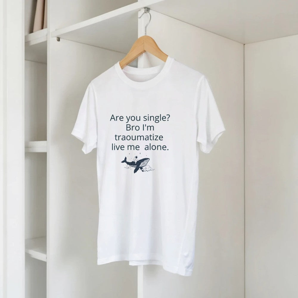 Traumatized & Single Graphic T-Shirt - Unisex Heavy Cotton Tee - Kawaii Therapy Shop