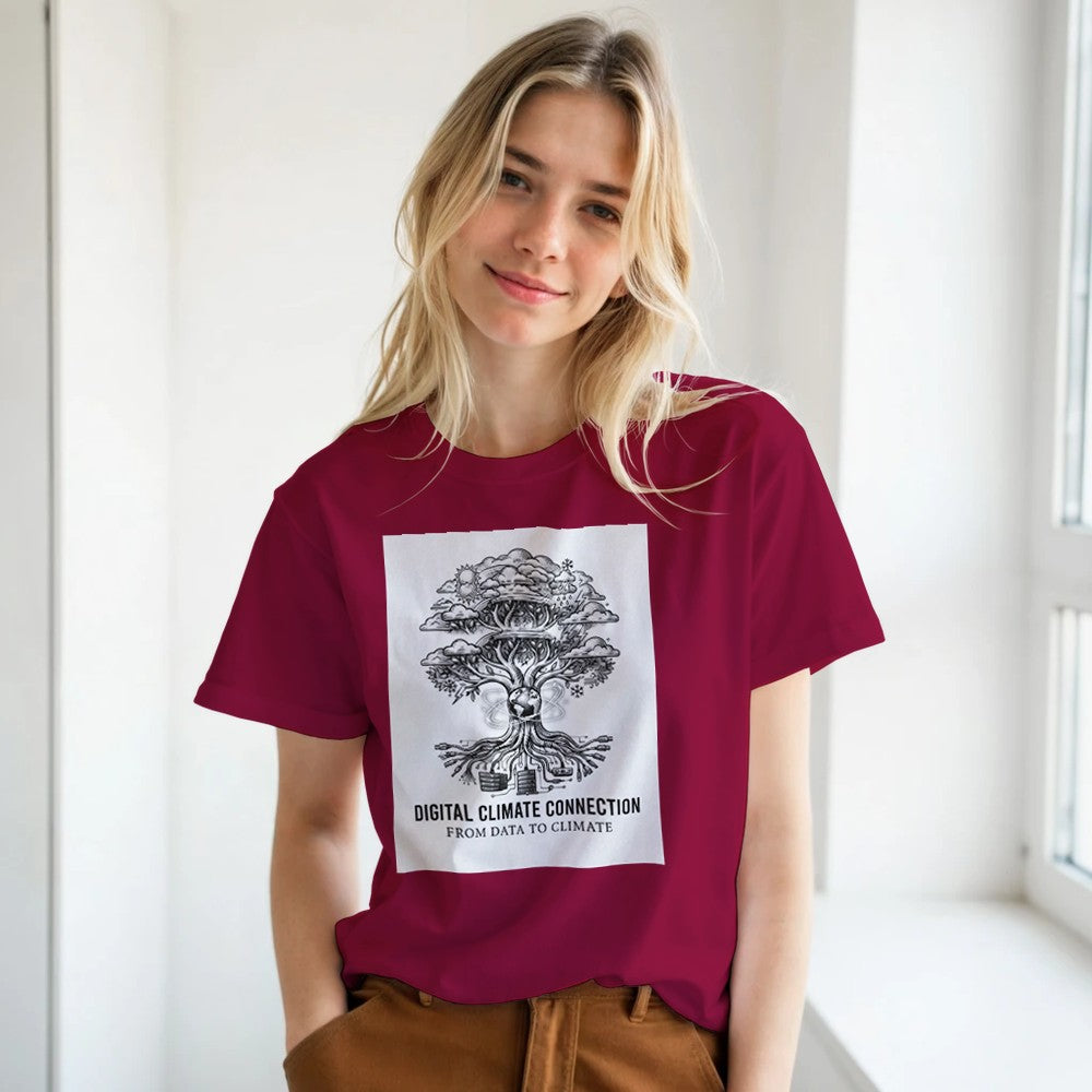 Digital Climate Connection Graphic T-Shirt - Premium Soft Cotton Tee - Kawaii Therapy Shop