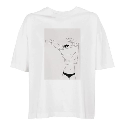 Canotta Donna Stile Minimal Cat - Cotone Morbido e Design Moderno - Organic In Conversion Women's Oversized T-shirt | SOL'S Boxy Women 03807 - Kawaii Therapy Shop