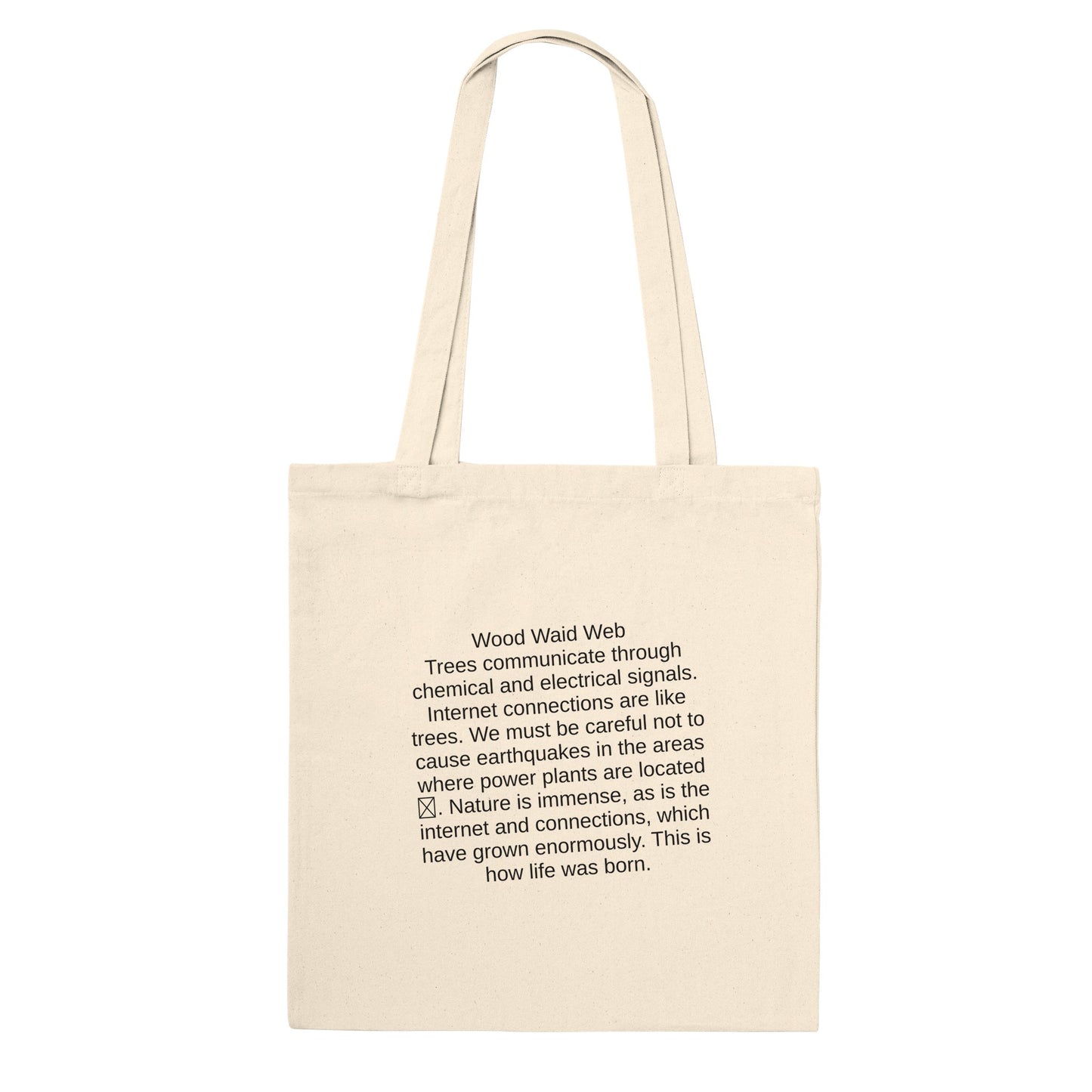 Trees Communication Premium Cotton Tote Bag | Eco-Friendly Durable Carryall - Kawaii Therapy Shop