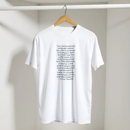 Linus Torvalds Computer Science Quote Premium Cotton T-Shirt - Kawaii Therapy Shop