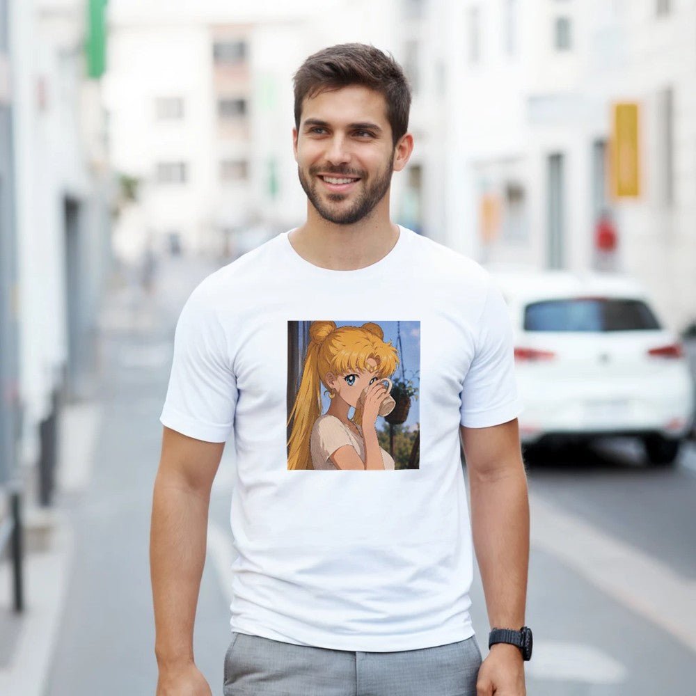 Sailor Moon Graphic T-Shirt - Premium Heavyweight Cotton Casual Tee - Kawaii Therapy Shop