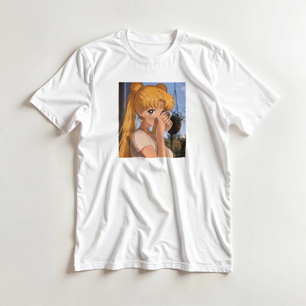 Sailor Moon Graphic T-Shirt - Premium Heavyweight Cotton Casual Tee - Kawaii Therapy Shop