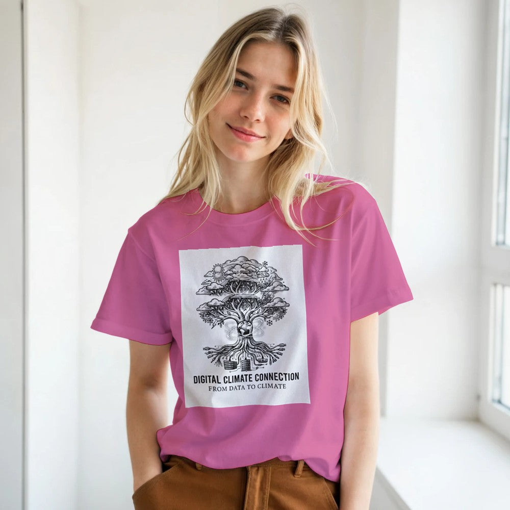 Digital Climate Connection Graphic T-Shirt - Premium Soft Cotton Tee - Kawaii Therapy Shop