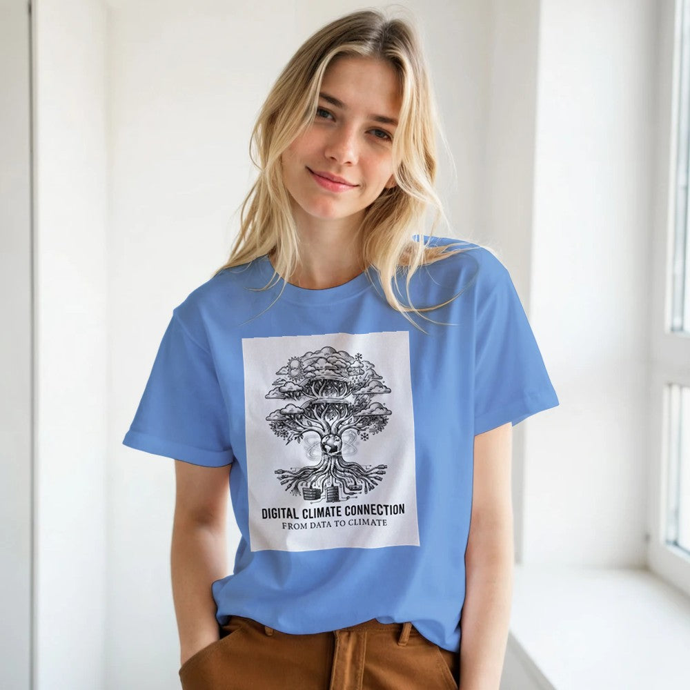 Digital Climate Connection Graphic T-Shirt - Premium Soft Cotton Tee - Kawaii Therapy Shop