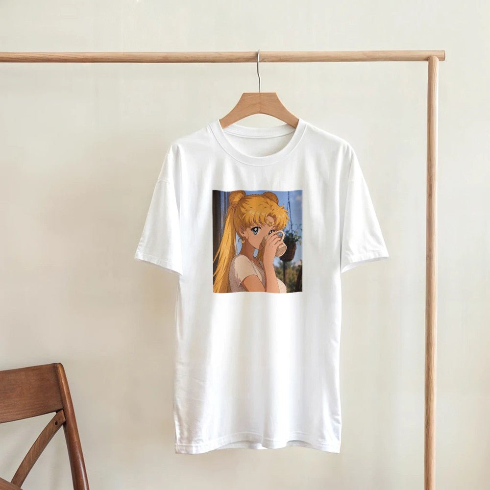 Sailor Moon Graphic T-Shirt - Premium Heavyweight Cotton Casual Tee - Kawaii Therapy Shop