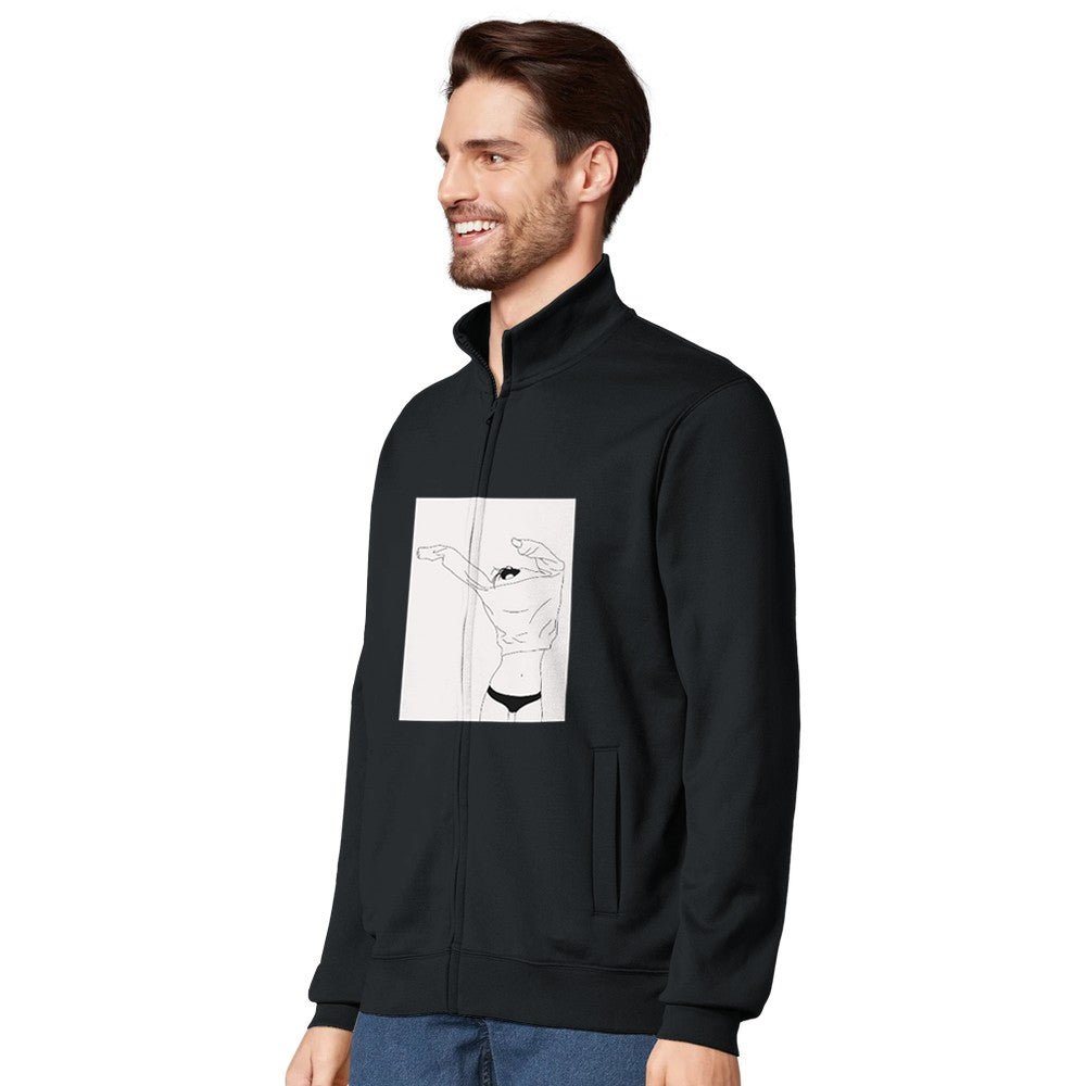 Canotta Donna Stile Minimal Cat - Cotone Morbido e Design Moderno - Recycled blend Unisex Full-zip Sweatshirt | SOL'S Cooper 04240 - Kawaii Therapy Shop
